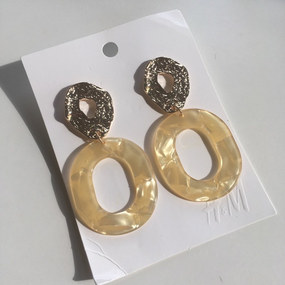 H&M Marble Statement Earrings 💫💫 - Picture 5 of 5